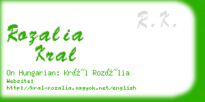 rozalia kral business card